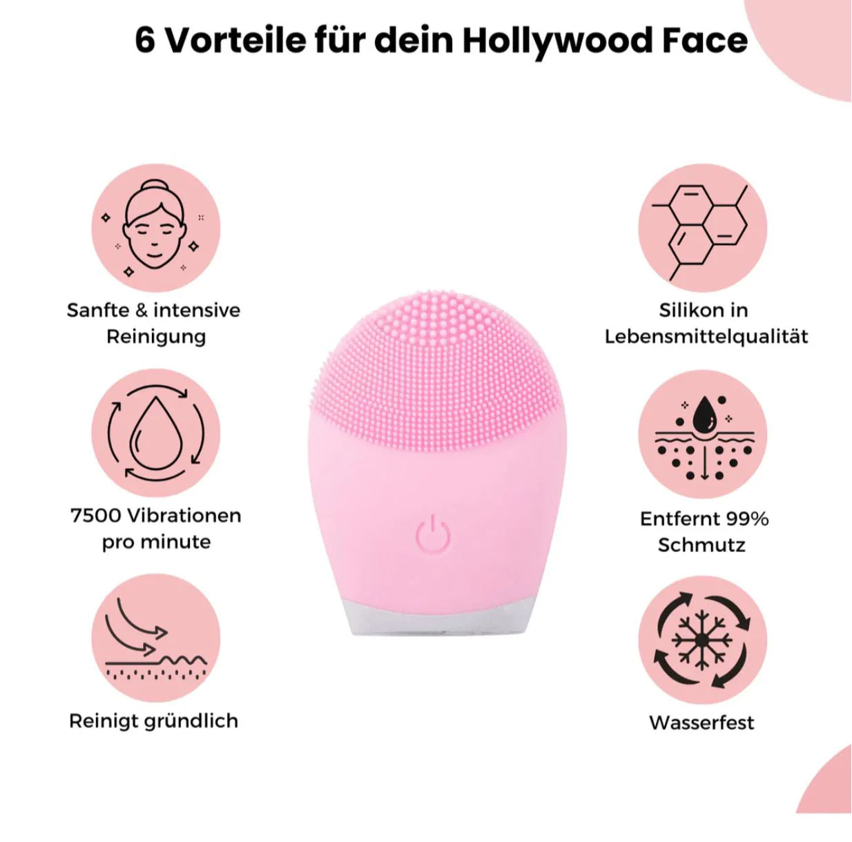 Silikon-Gesichtsreiniger mit Massagefunktion